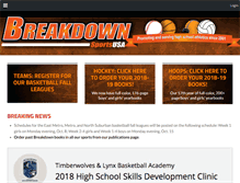 Tablet Screenshot of breakdownsportsusa.com